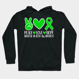 Mental Health Awareness Peace Love Hope Hoodie